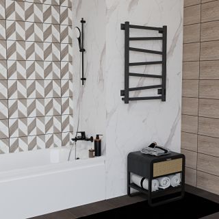 Полотенцесушитель электрический Indigo Element LCEEPF80-50BRRt 80x50 см чёрный муар